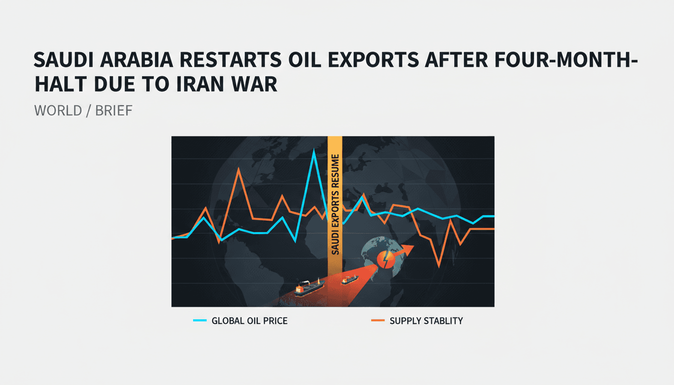 Saudi Arabia Restarts Oil Exports After Four-Month Halt Due to Iran War