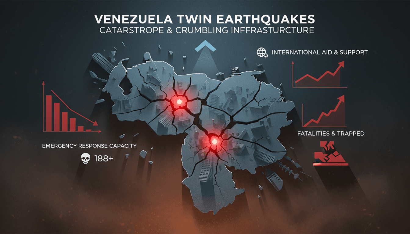 Venezuela hit by twin earthquakes causing significant casualties and destruction