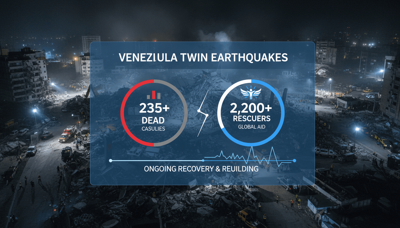 Rescue operations in Venezuela following twin earthquakes