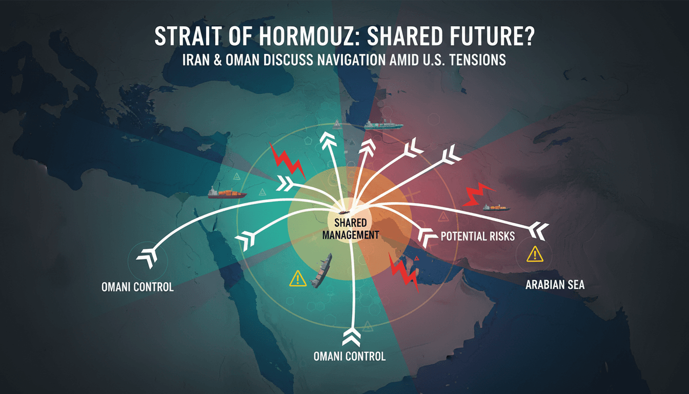 Map of the Strait of Hormuz showing shipping routes and geopolitical tensions.