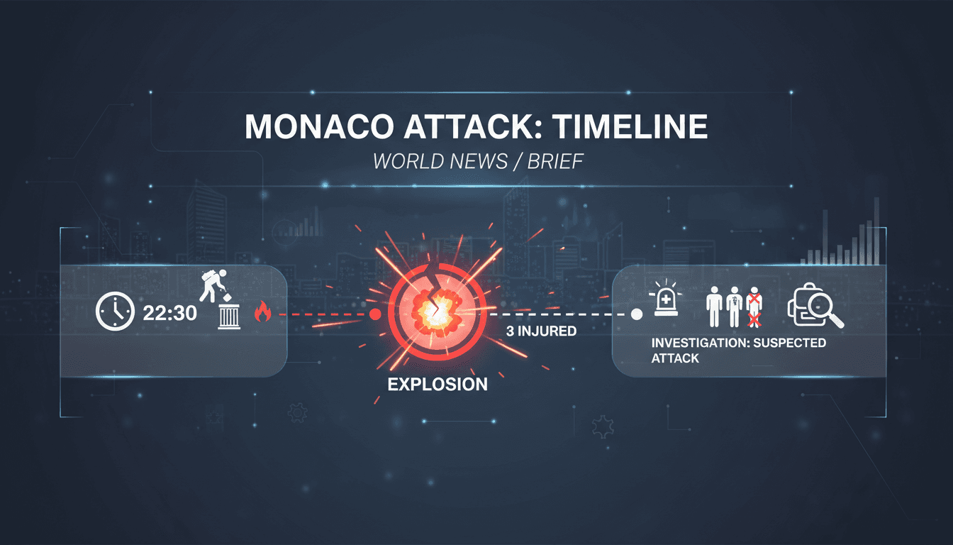Emergency services responding to the explosion site in Monaco.