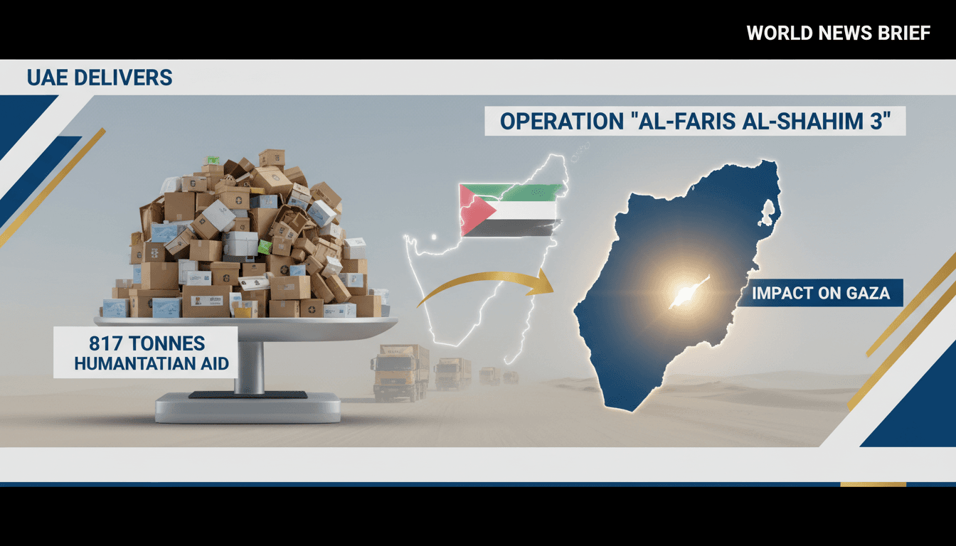 UAE convoys delivering humanitarian aid to Gaza