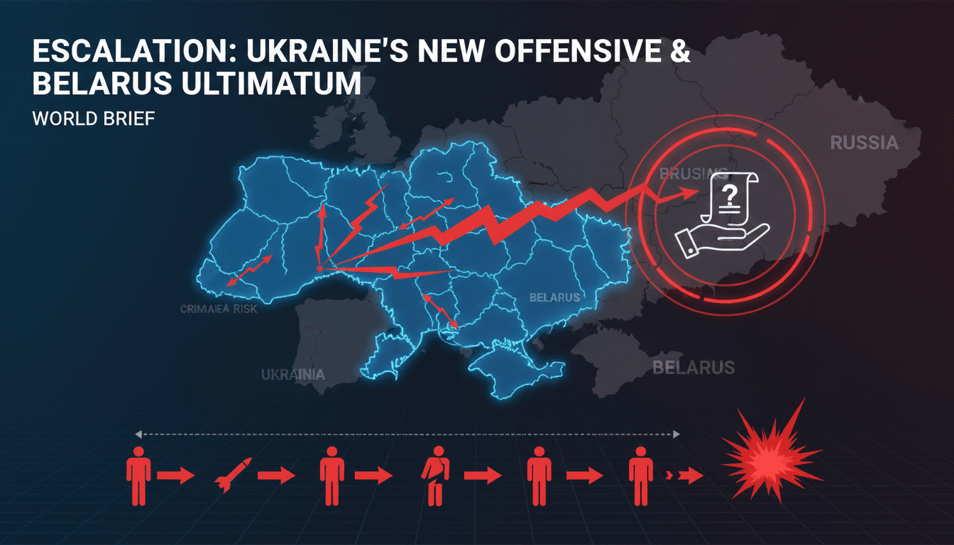 Ukraine escalates military operations against Russia and issues ultimatum to Belarus