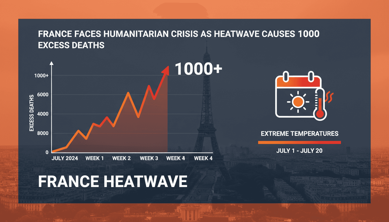 A graphic showing the impact of the heatwave on public health in France.