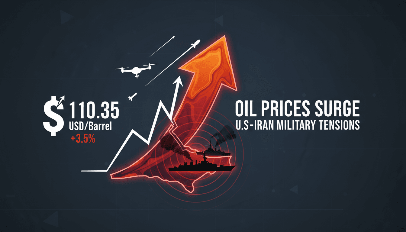 Oil prices rise amid escalating military tensions between the U.S. and Iran.