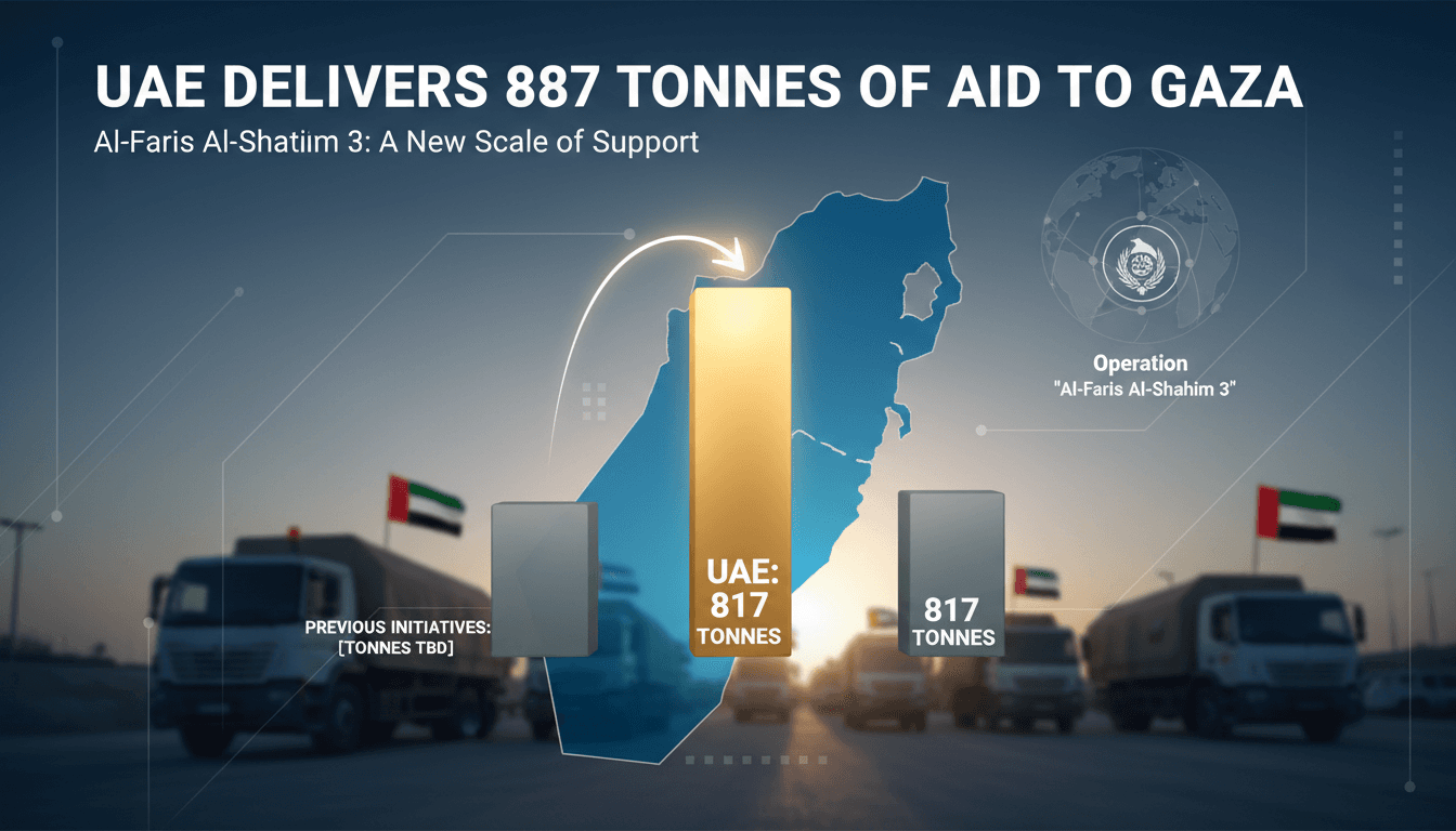 UAE Delivers 817 Tonnes of Humanitarian Aid to Gaza