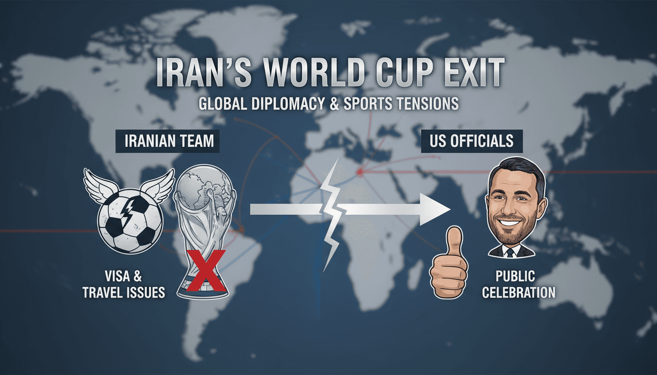 US Homeland Security Secretary Markwayne Mullin celebrates Iran's World Cup exit.