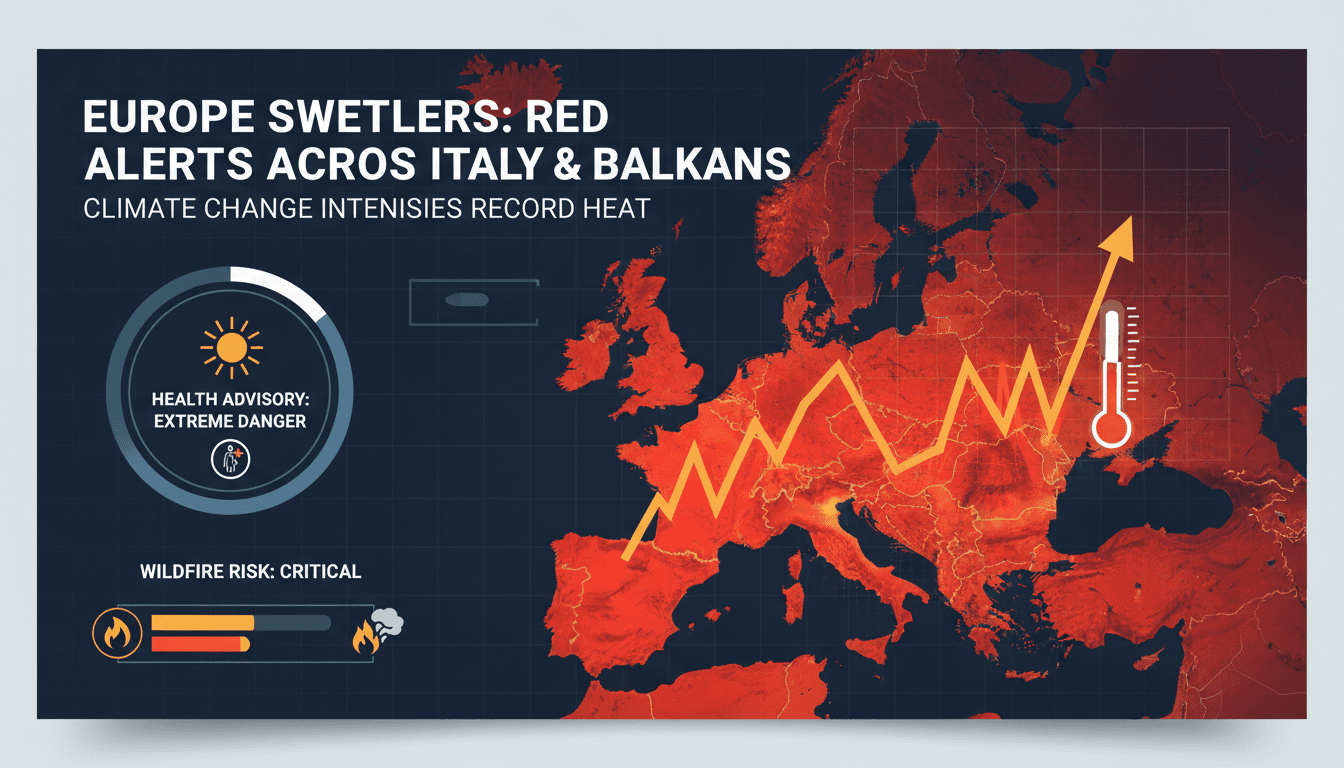 Severe heatwave triggers red alerts across Italy and the Balkans
