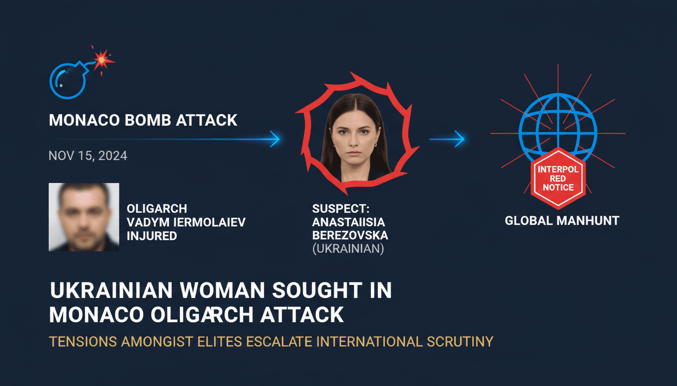 Ukrainian woman identified as suspect in Monaco bomb attack targeting oligarch