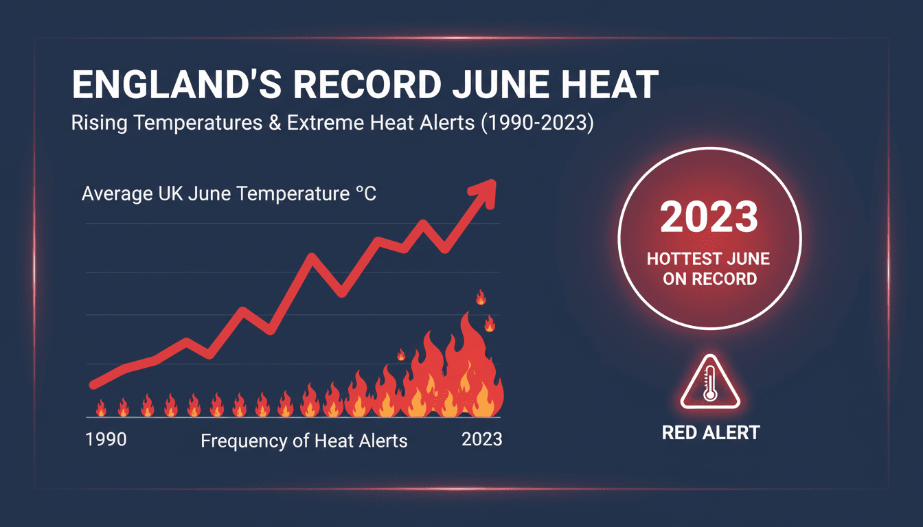 England records hottest June on record amid unprecedented heatwave