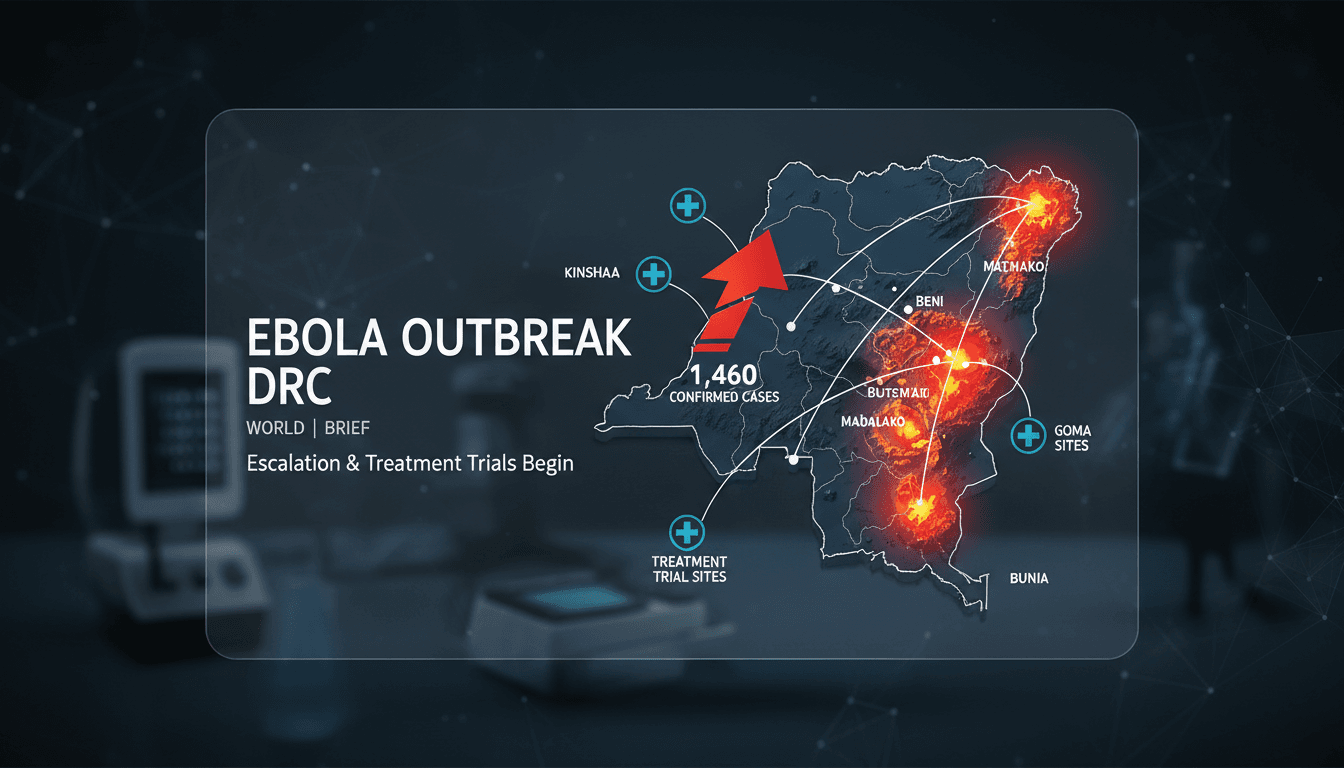 Ebola outbreak in DRC escalates with 1,460 confirmed cases and new treatment trials initiated