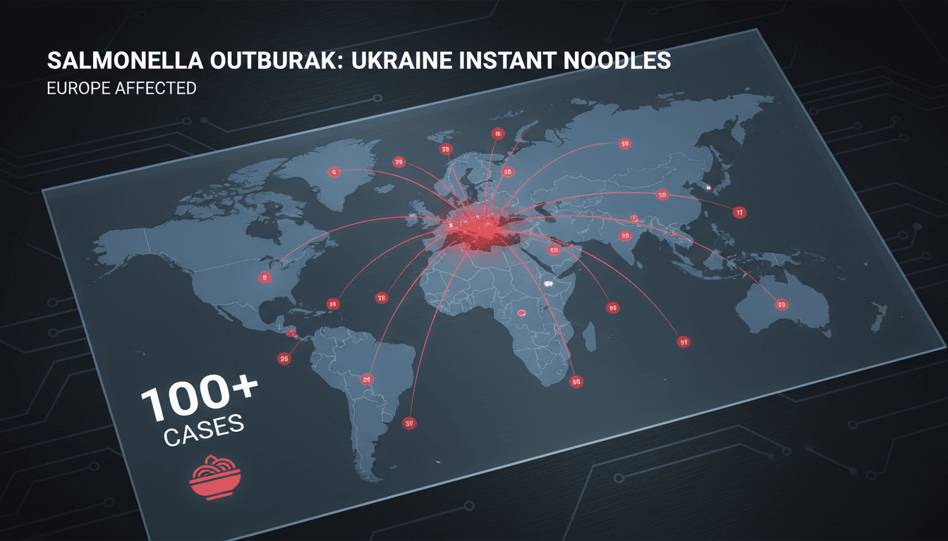 Salmonella outbreak linked to Ukrainian instant noodles affects over 100 in Europe