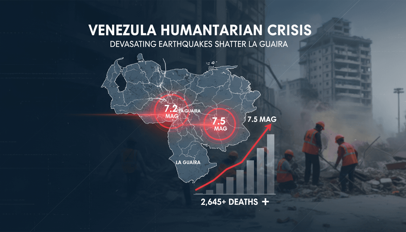Rescue teams working amidst the rubble in La Guaira, Venezuela.