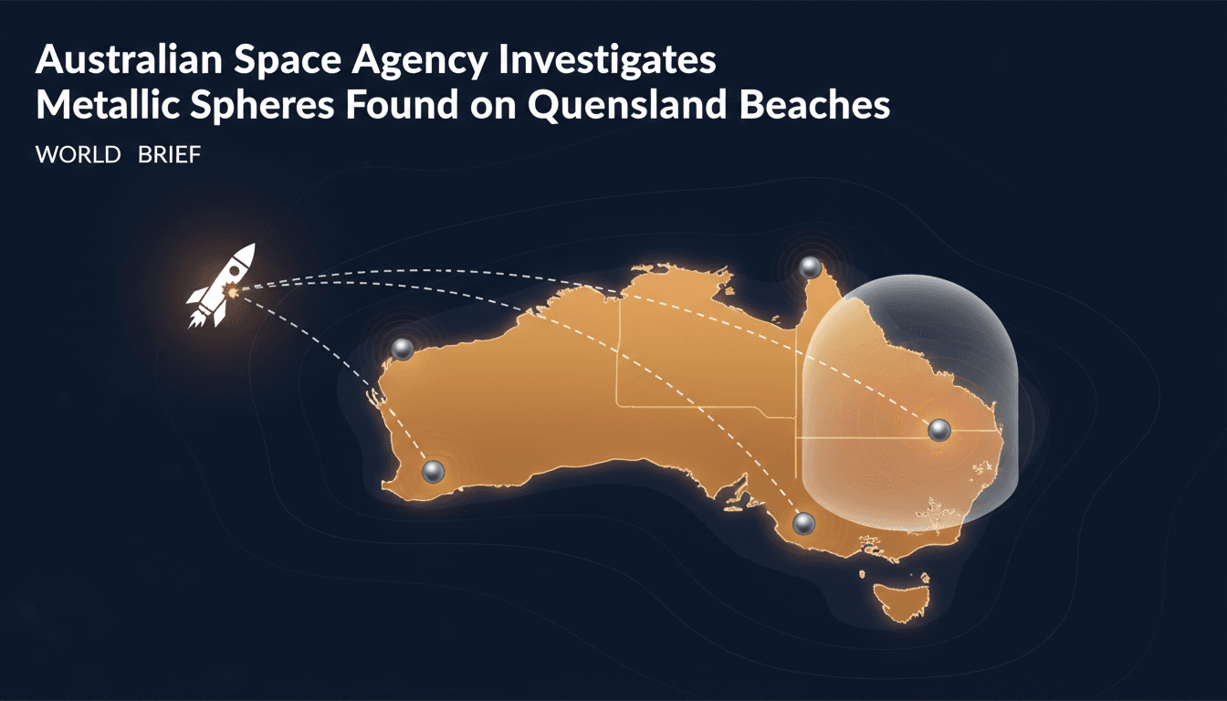 Metallic spheres discovered on Queensland beaches under investigation