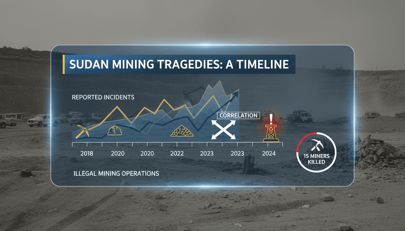 Rescue operations at the site of the gold mine collapse in Sudan.