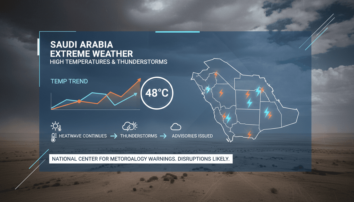 A dramatic sky over Saudi Arabia illustrating extreme weather conditions.