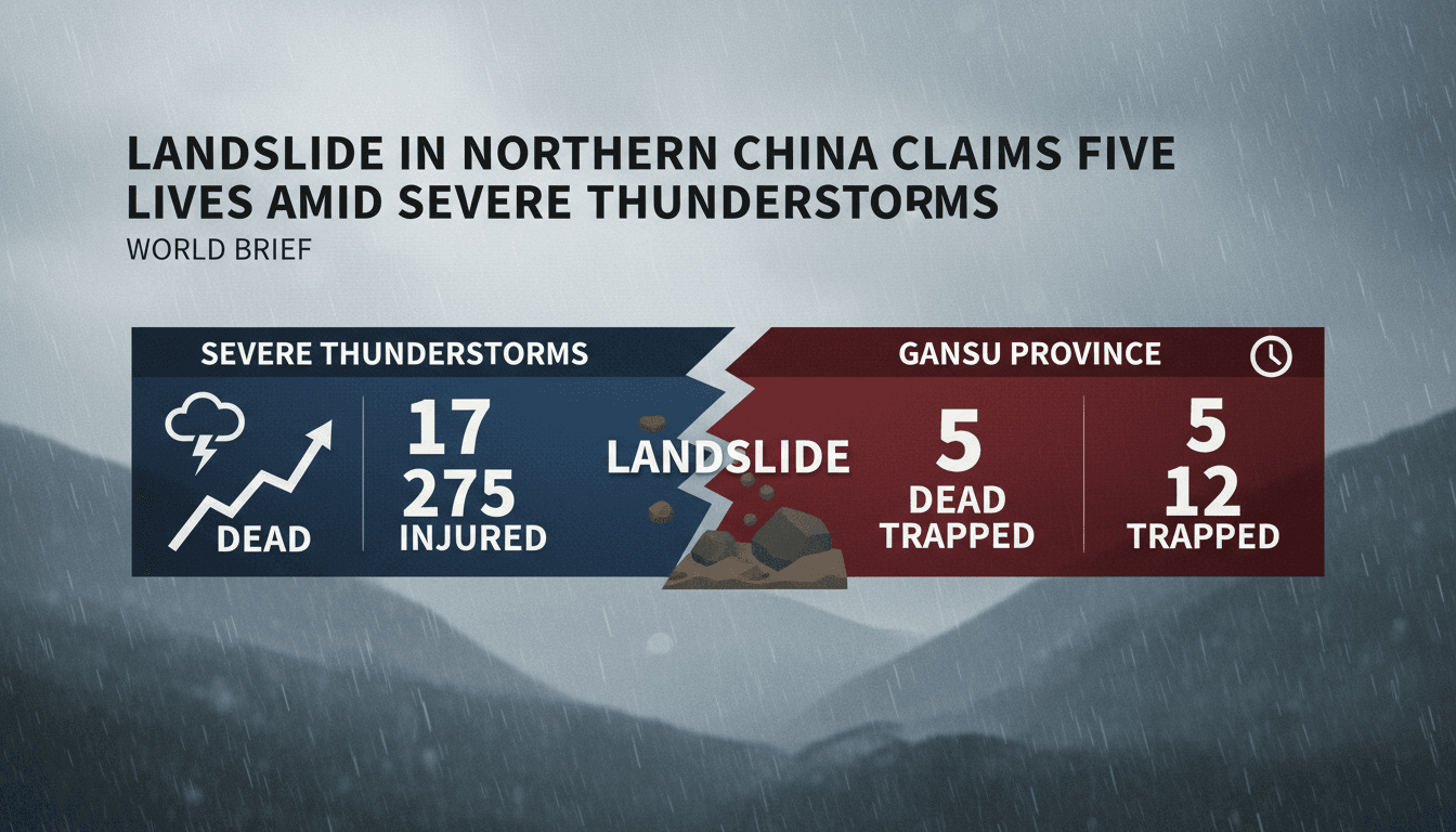 Rescue operations in Gansu province following a deadly landslide.