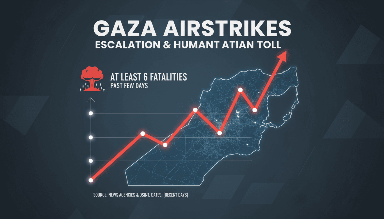 Aerial view of Gaza showing the impact of recent airstrikes.