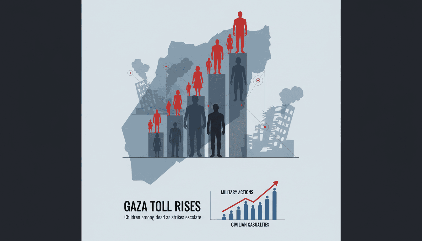 Israeli airstrikes in Gaza leading to civilian casualties including children
