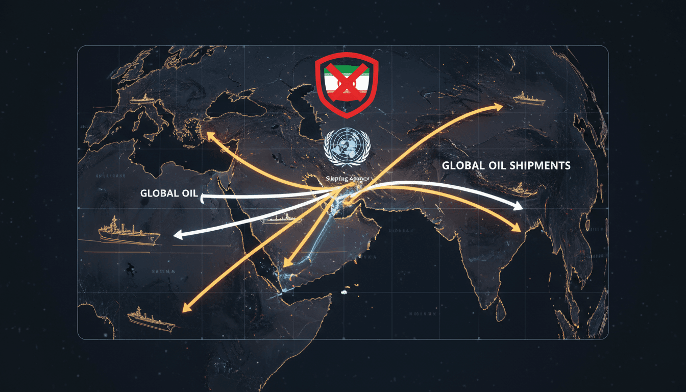 Map highlighting the strategic Strait of Hormuz and its significance for global oil trade.