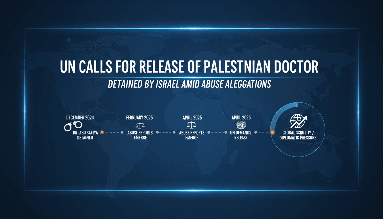 UN calls for the release of Dr. Hussam Abu Safiya amid abuse allegations.