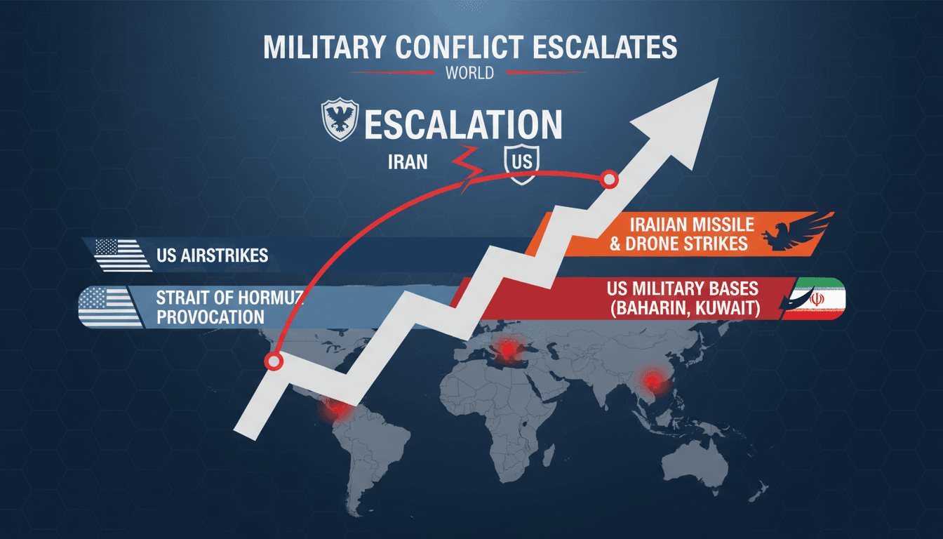 Iran escalates military conflict with US following drone strikes on military sites