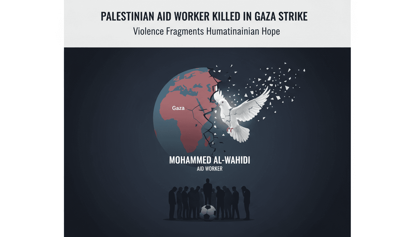 Palestinian aid worker Mohammed al-Wahidi, a victim of an Israeli airstrike in Gaza.