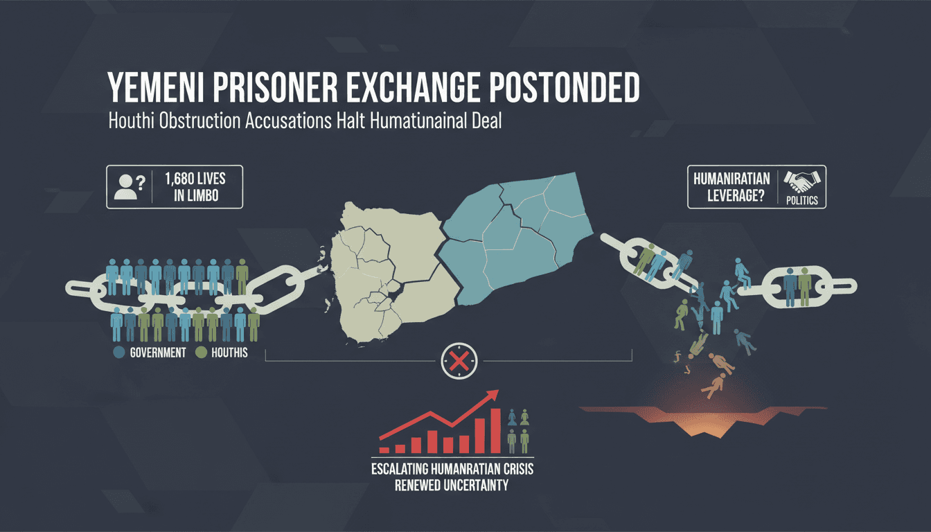 A map showing the locations involved in the Yemeni prisoner exchange negotiations.