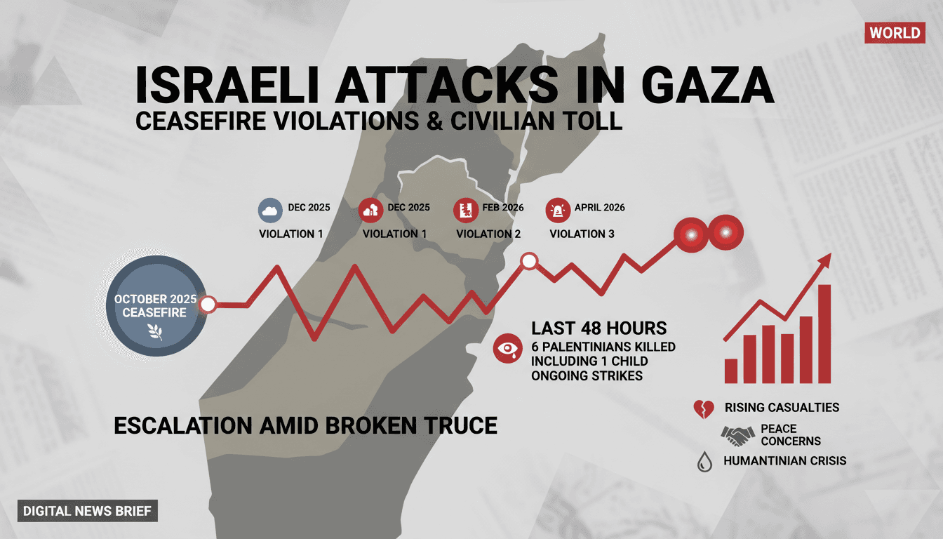 A graphic depicting the impact of Israeli attacks on civilians in Gaza.