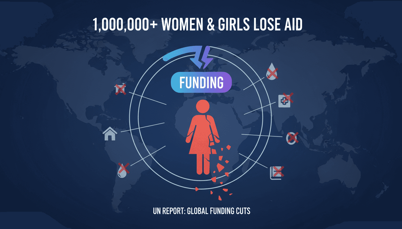 Women and girls affected by humanitarian aid cuts as reported by the UN.