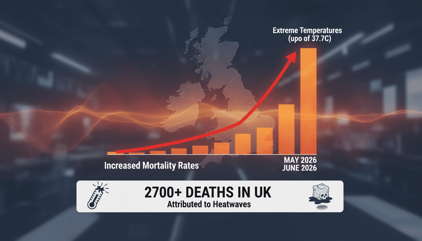 Graphic showing the impact of heatwaves on public health in the UK.