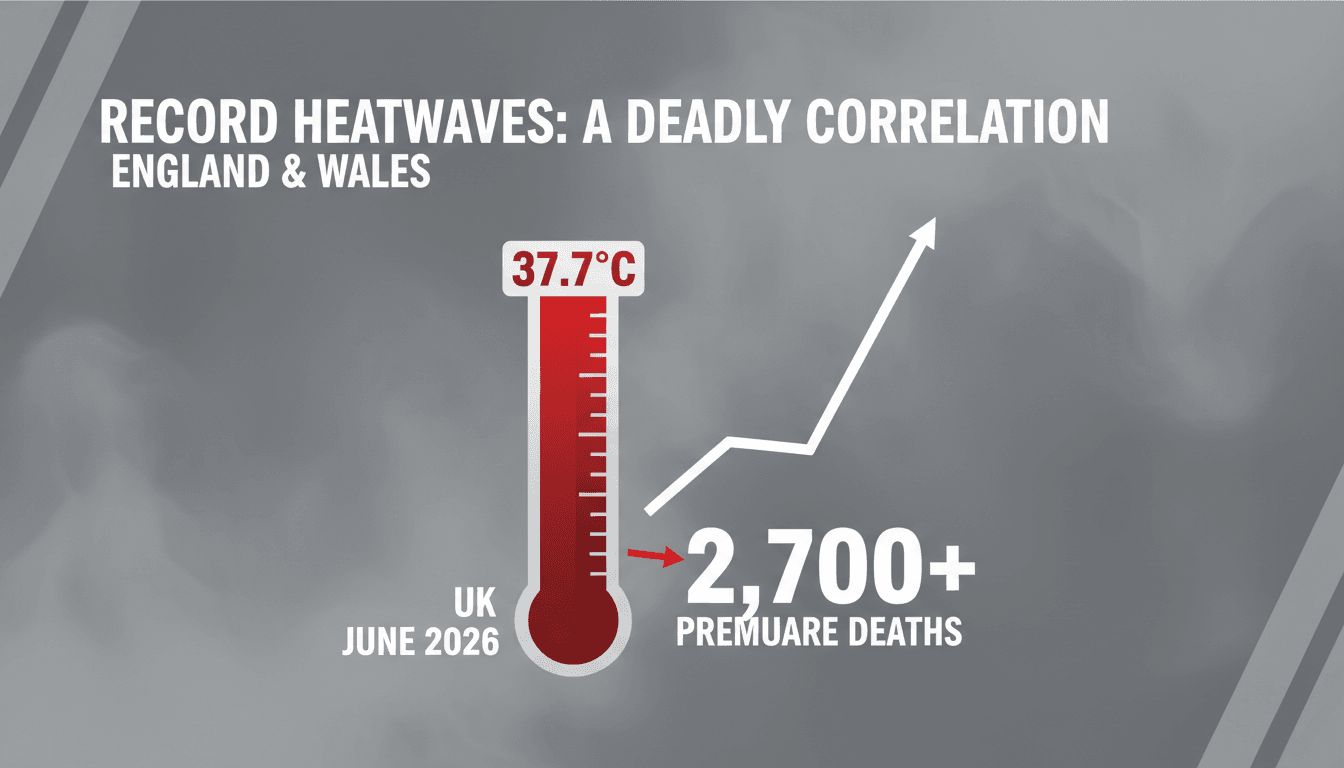 Record heatwaves in the UK lead to over 2,700 premature deaths