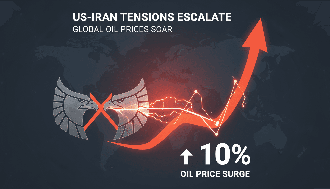 Graph showing the rise in oil prices amid US-Iran tensions