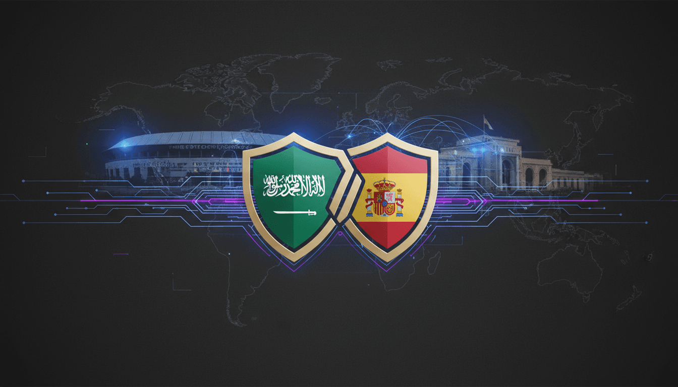 Saudi Interior Minister Prince Abdulaziz bin Saud bin Naif in Madrid discussing security measures.