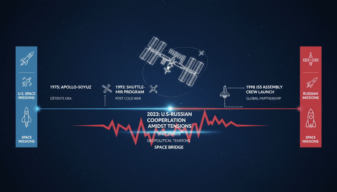 U.S.-Russian crew launching to the International Space Station from Baikonur Cosmodrome.