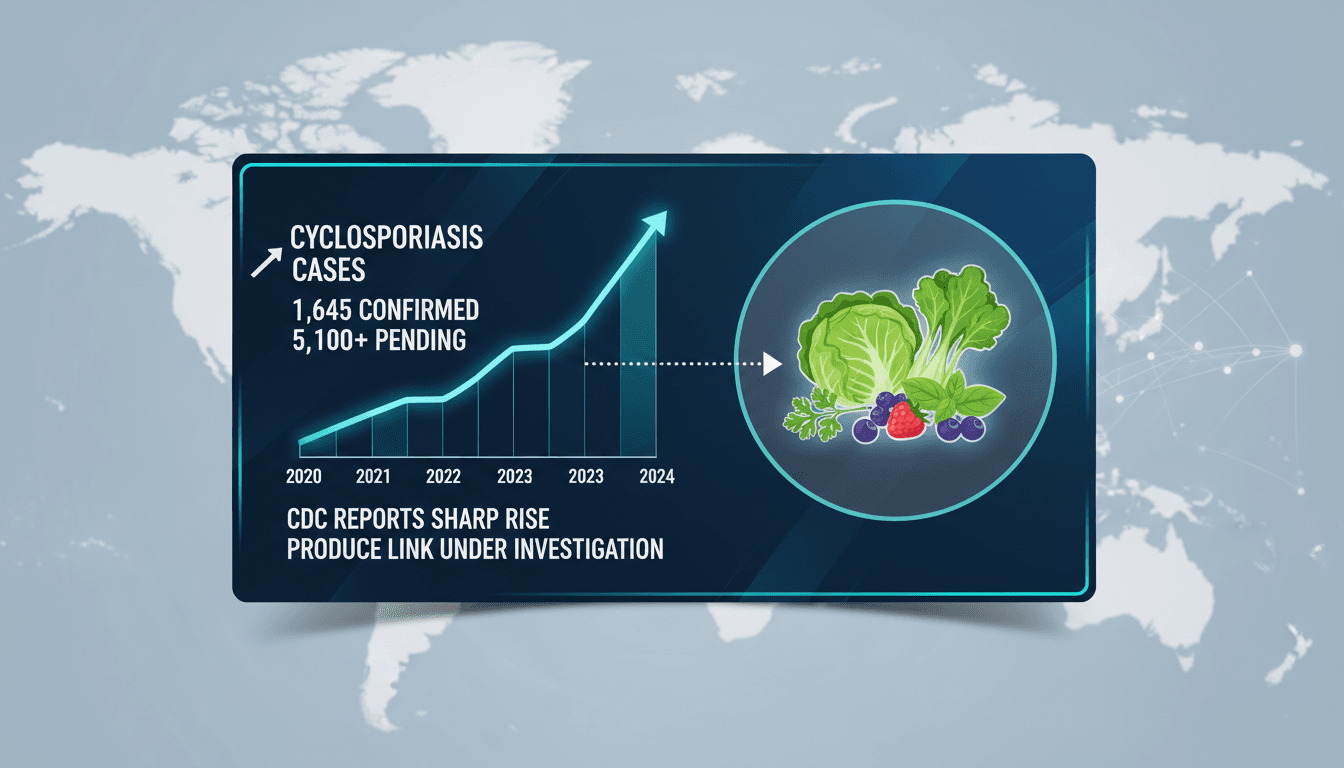 CDC report on cyclosporiasis outbreak and food safety measures