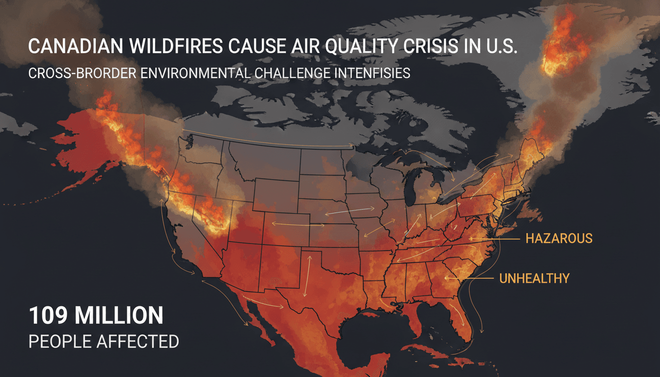 Smoke from Canadian wildfires affecting air quality in the U.S.