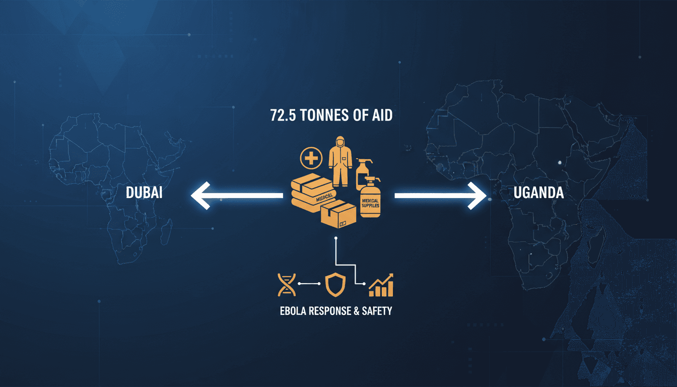 Humanitarian aid shipment from Dubai to Uganda for Ebola response
