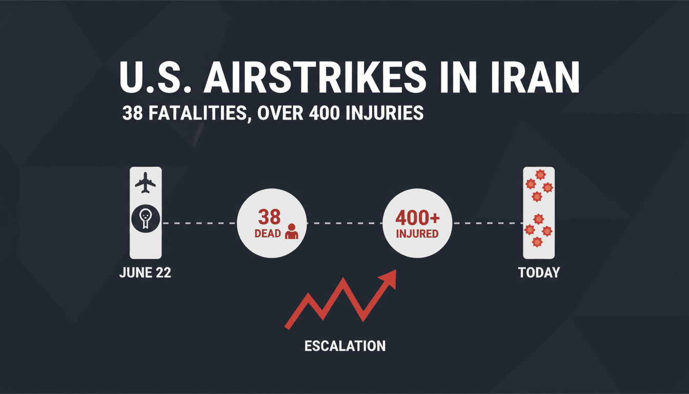 U.S. airstrikes in Iran leading to casualties and humanitarian crisis