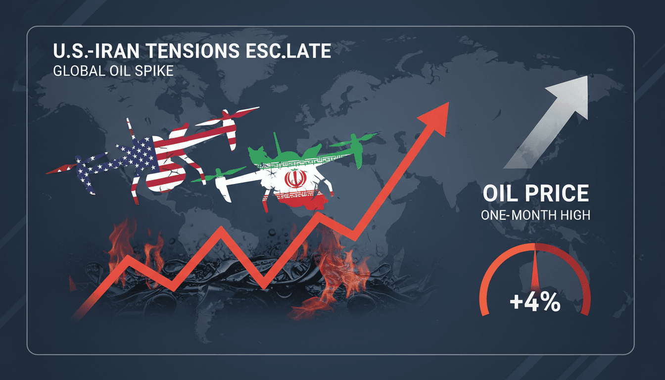 U.S.-Iran tensions escalate, driving oil prices to a one-month high