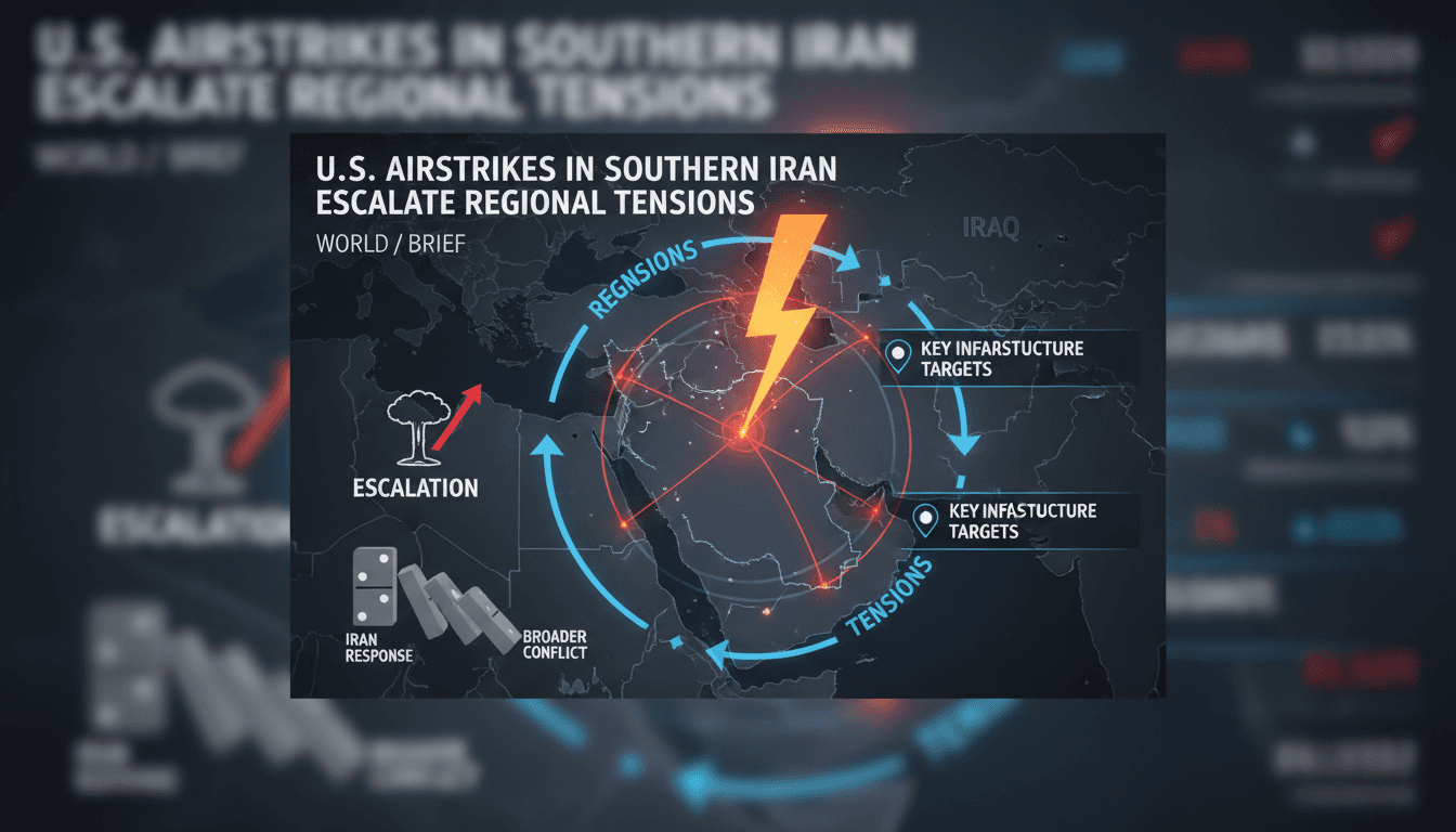 U.S. airstrikes targeting infrastructure in southern Iran