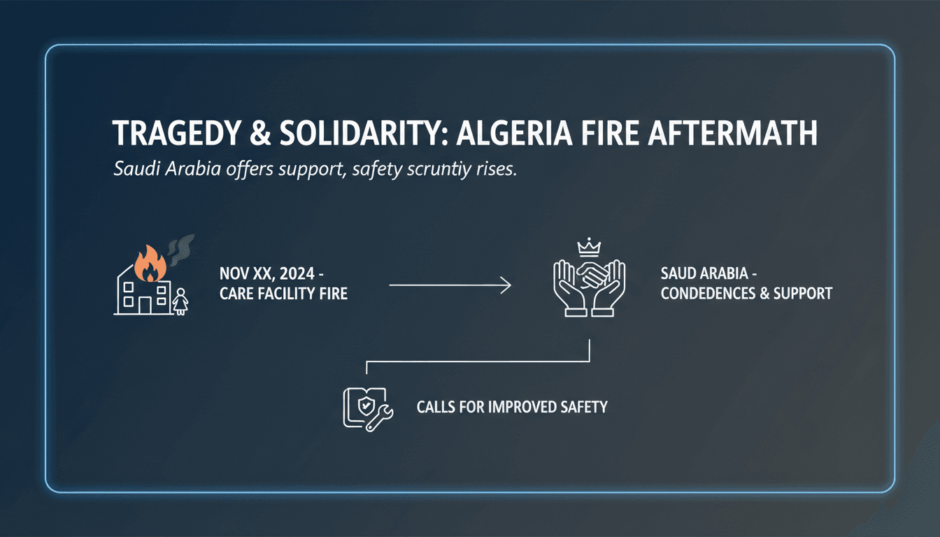Saudi Arabia's leaders express condolences to Algeria after a tragic fire at a child care facility.