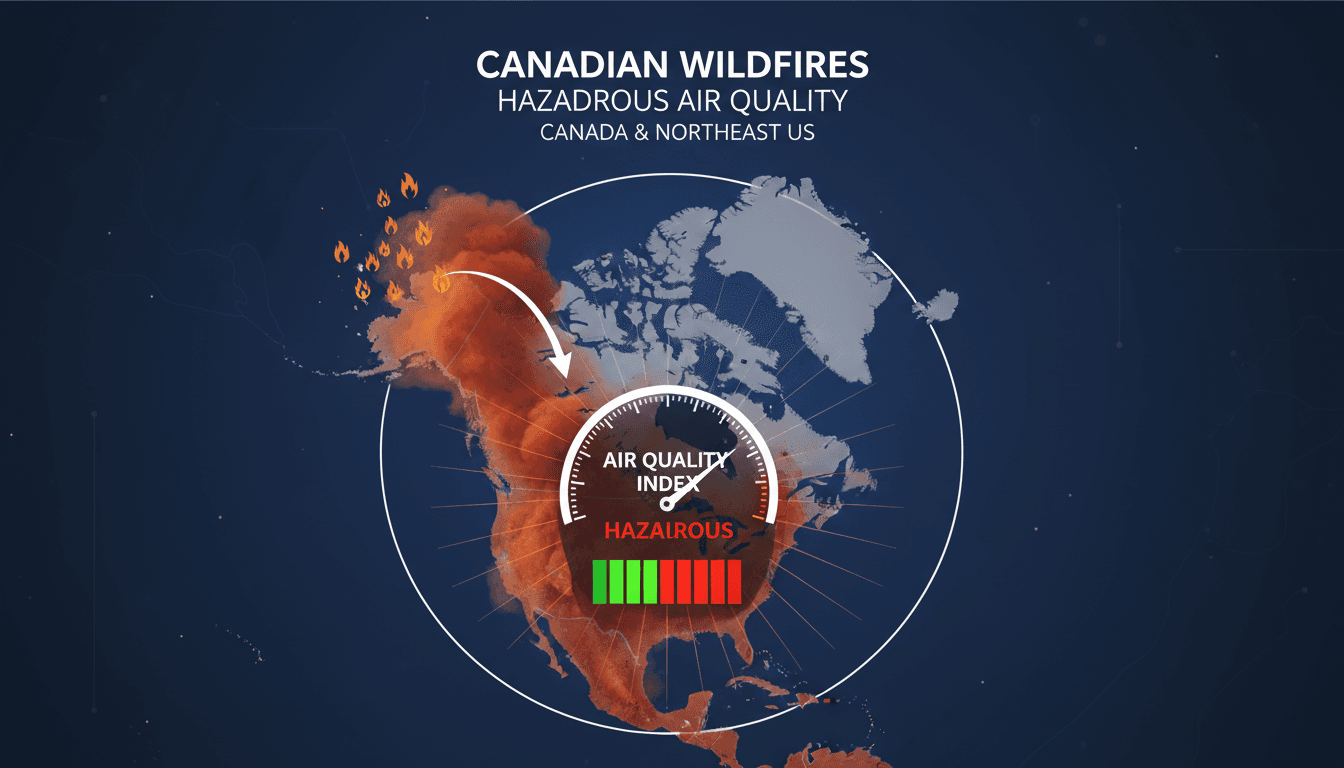 Smoke from Canadian wildfires affecting air quality in Ontario and the US