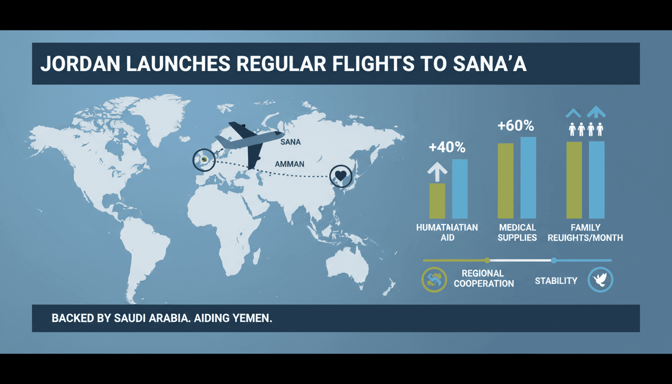 Jordanian and Saudi officials discussing humanitarian flights to Yemen.