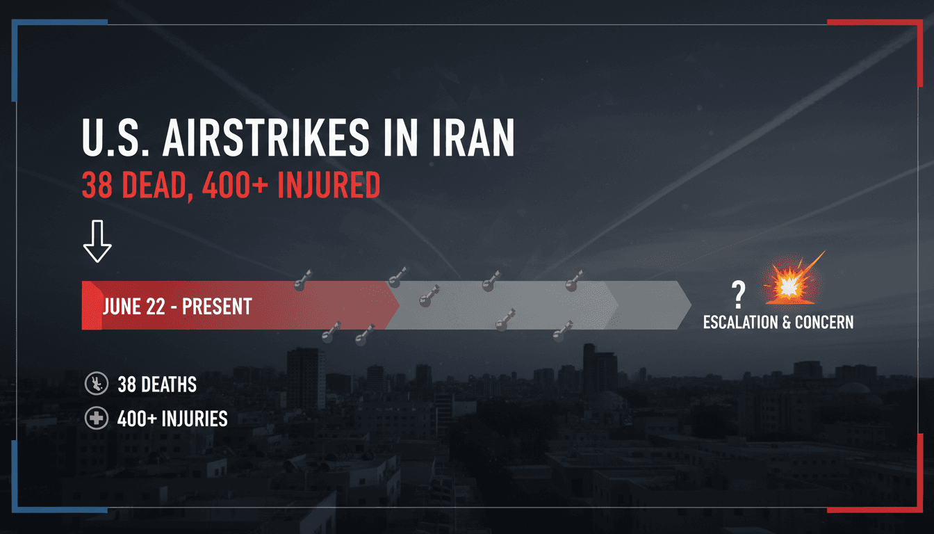 U.S. airstrikes in Iran leading to significant casualties