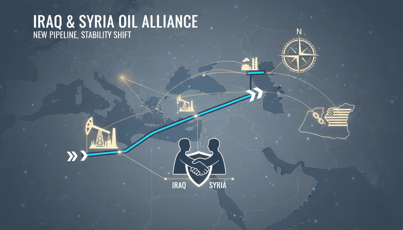 Map showing the Iraq-Syria oil pipeline route and its strategic importance.