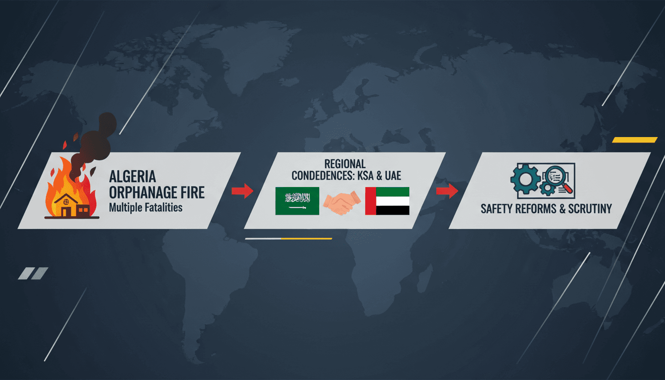 Fire at Algerian orphanage leading to multiple fatalities and regional responses.