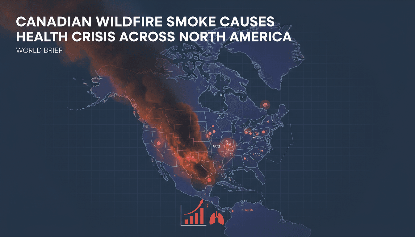 Smoke from Canadian wildfires affecting air quality in North America