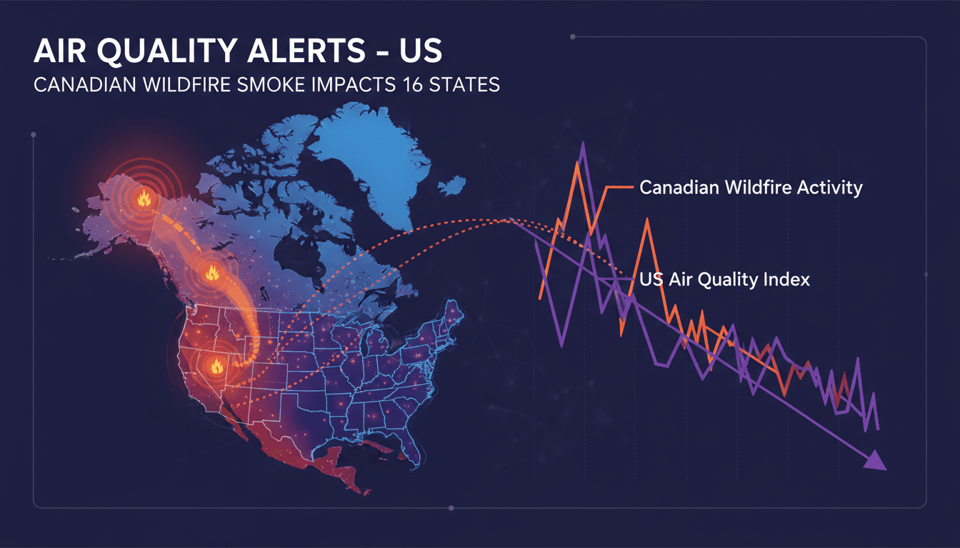 Smoke from Canadian wildfires affecting air quality in US states