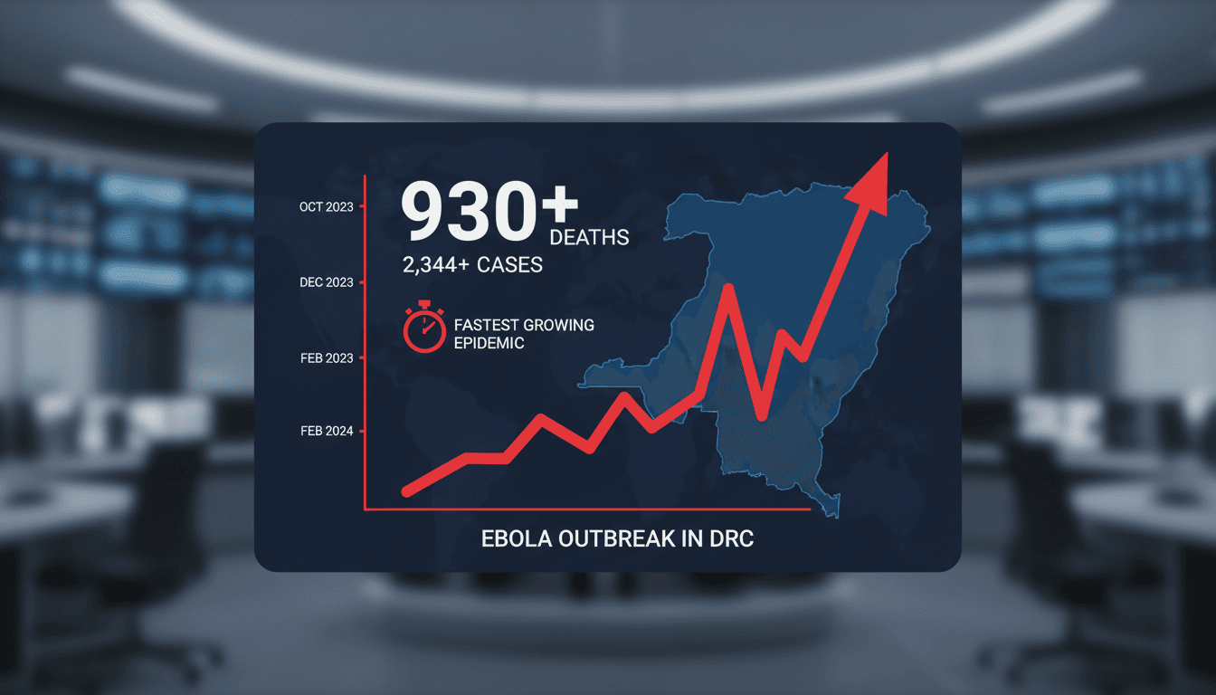 Health workers responding to the Ebola outbreak in the DRC.